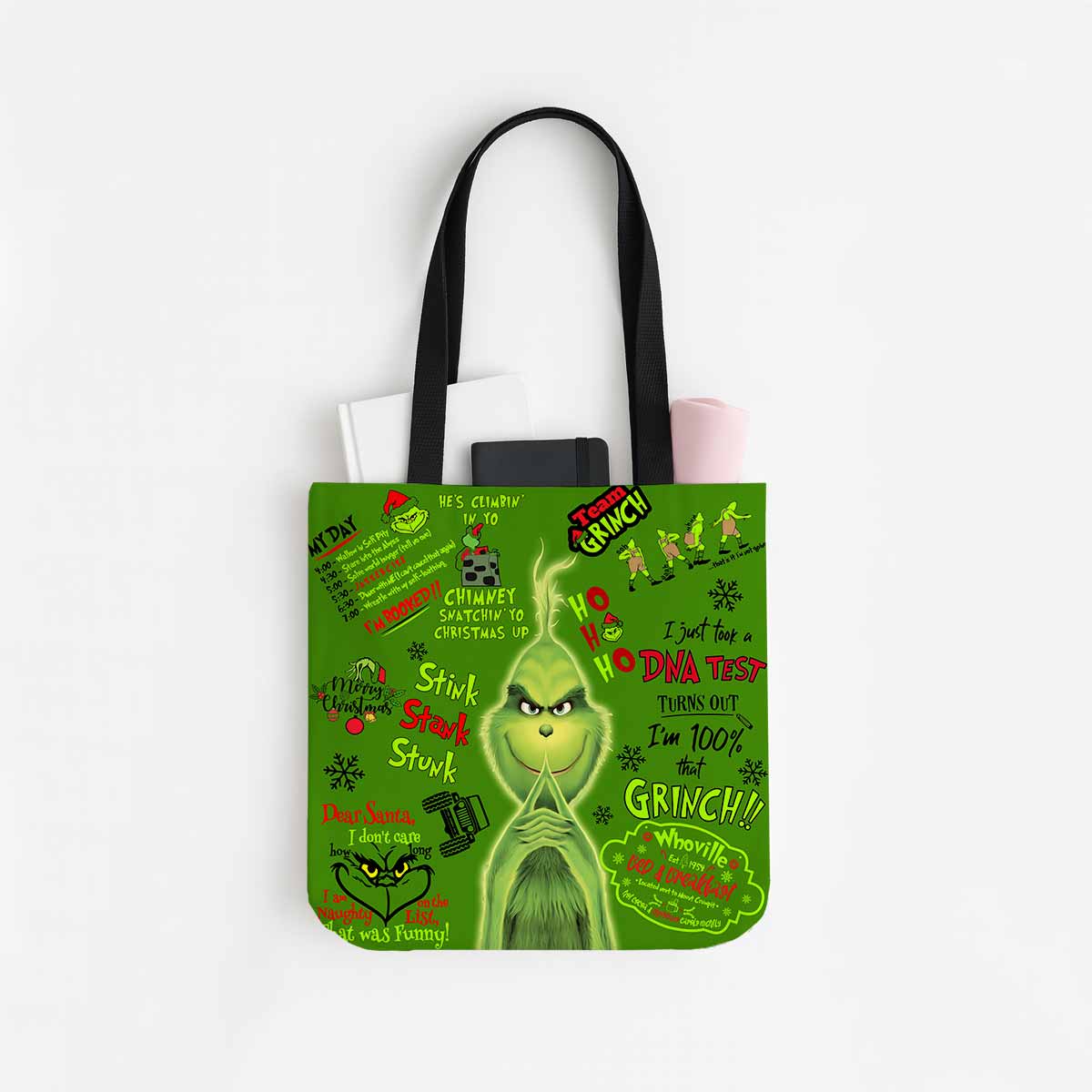 The Grinch Holiday Canvas Tote Bag