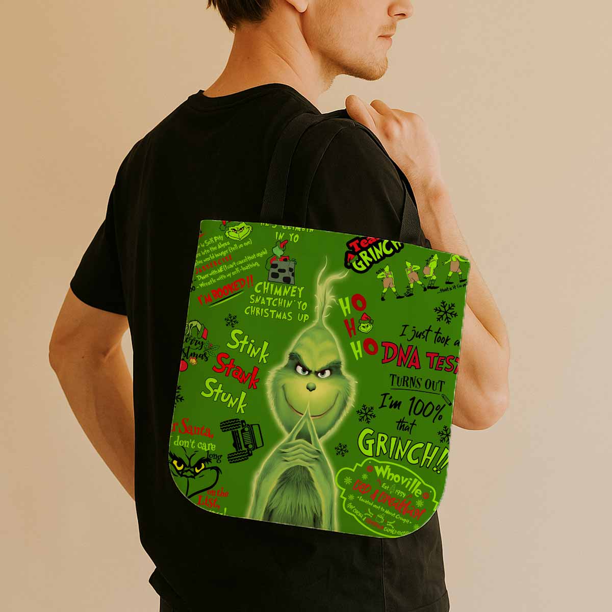 The Grinch Holiday Canvas Tote Bag
