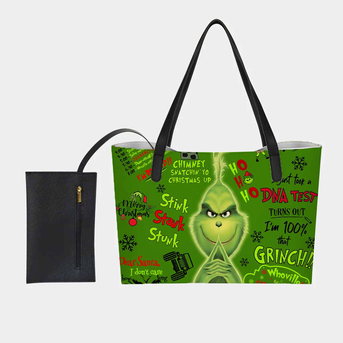 The Grinch Holiday Hand Bag and Mini Purse Set