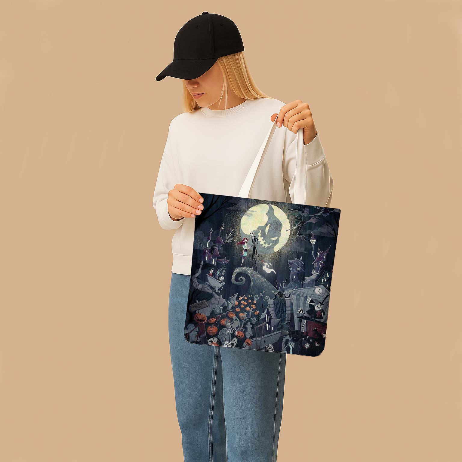 The Nightmare Before Christmas Canvas Bag with Shoulder Strap - Image 3