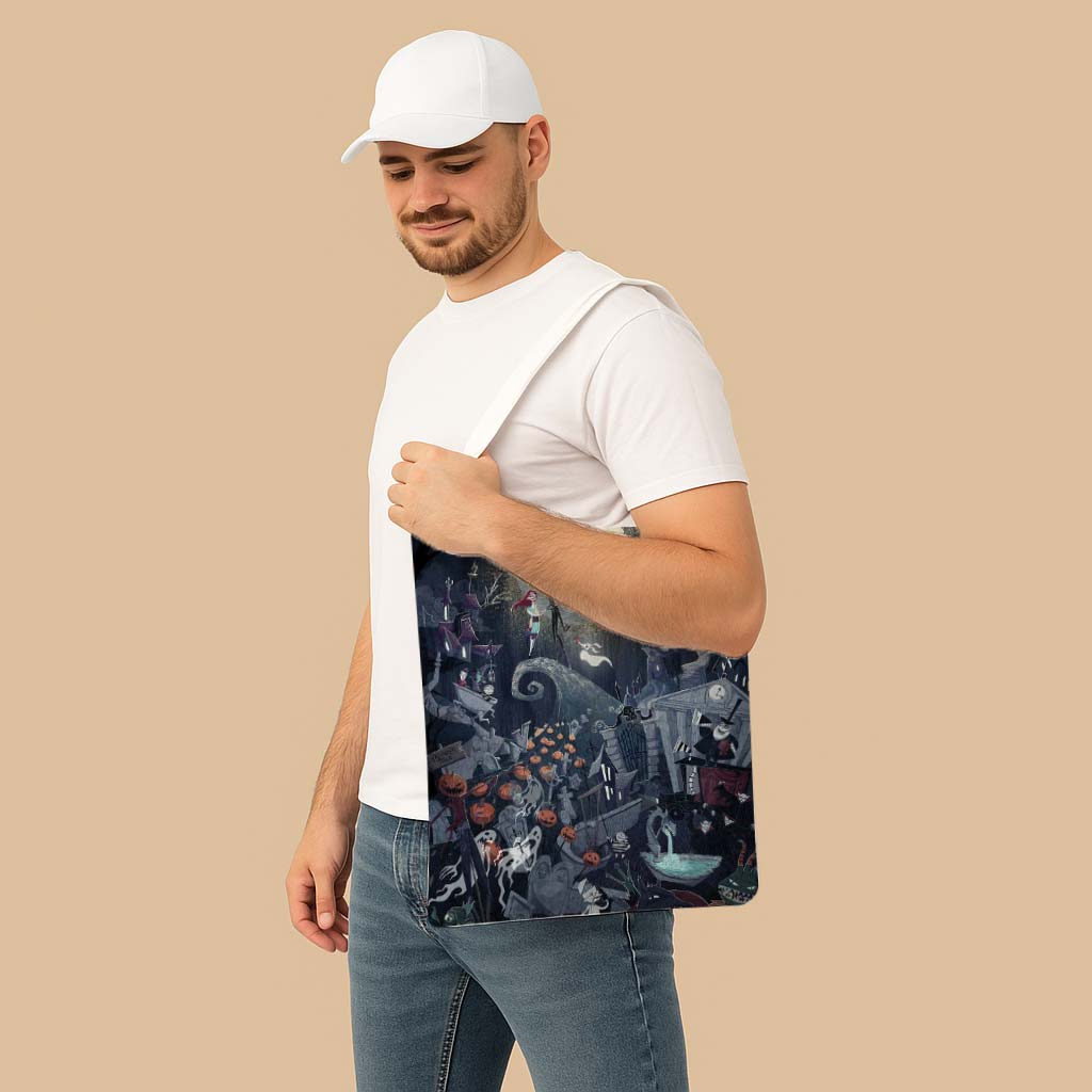 The Nightmare Before Christmas Canvas Bag with Shoulder Strap - Image 4