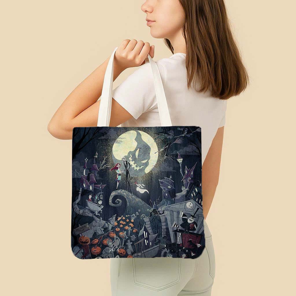 The Nightmare Before Christmas Canvas Bag with Shoulder Strap - Image 5