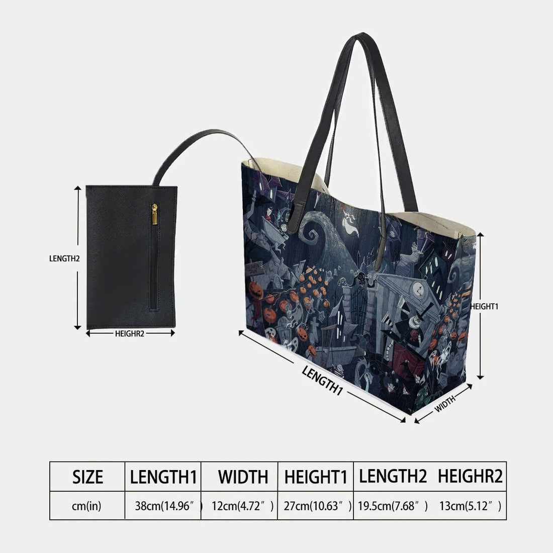 The Nightmare Before Christmas Hand Bag and Mini Purse Set - Image 1