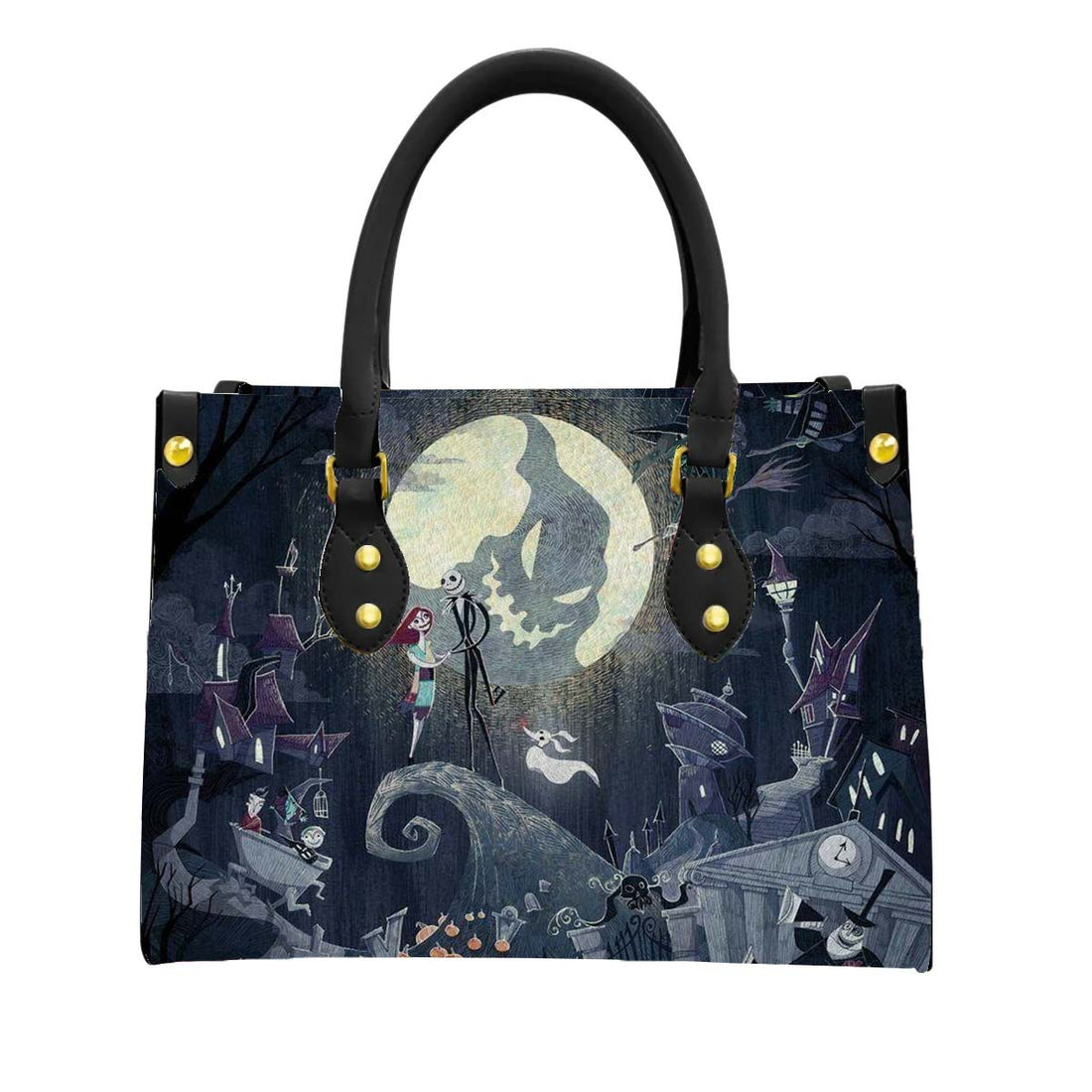 The Nightmare Before Christmas Women Tote Bag with Black Handles - Image 1