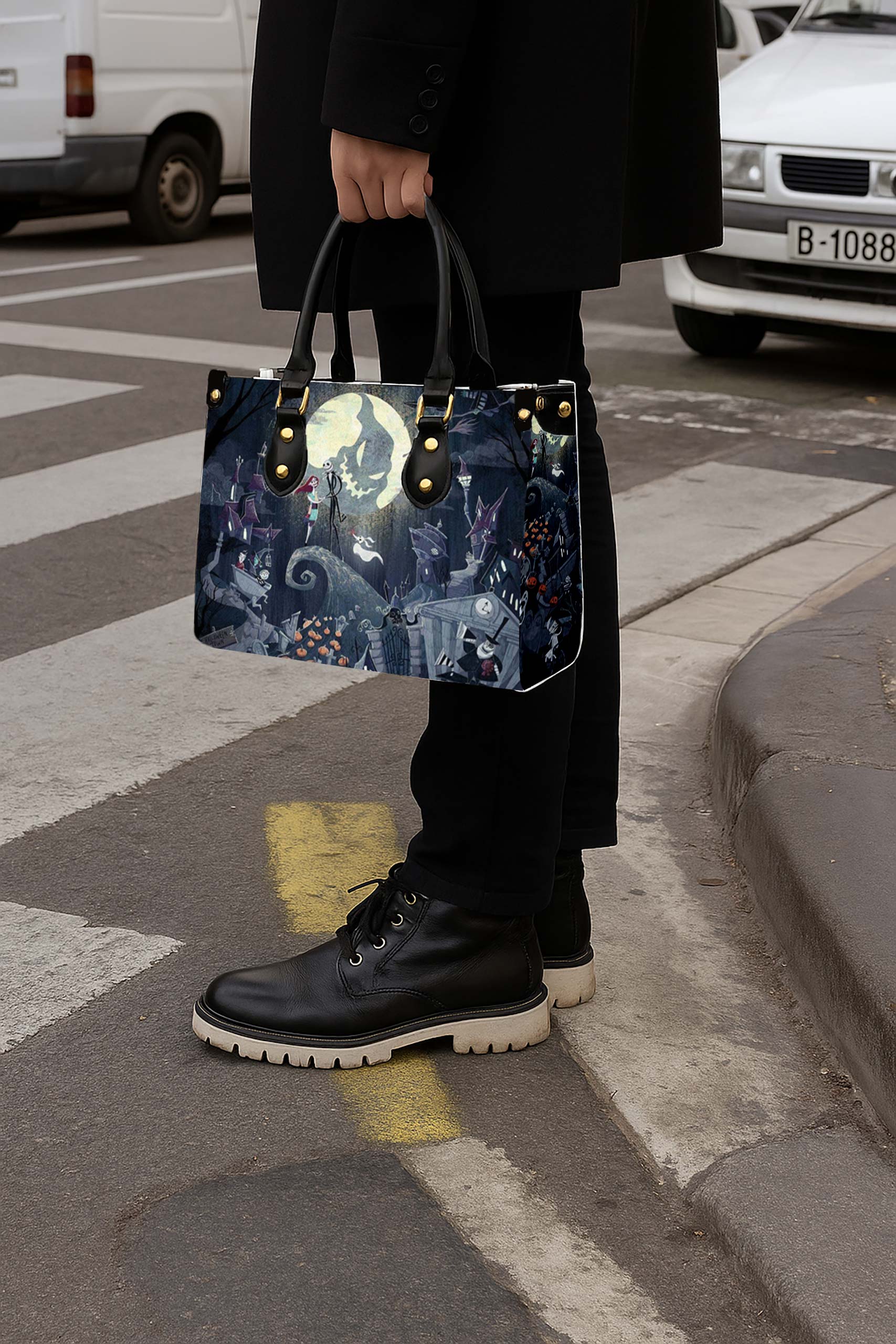 The Nightmare Before Christmas Women Tote Bag with Black Handles - Image 5