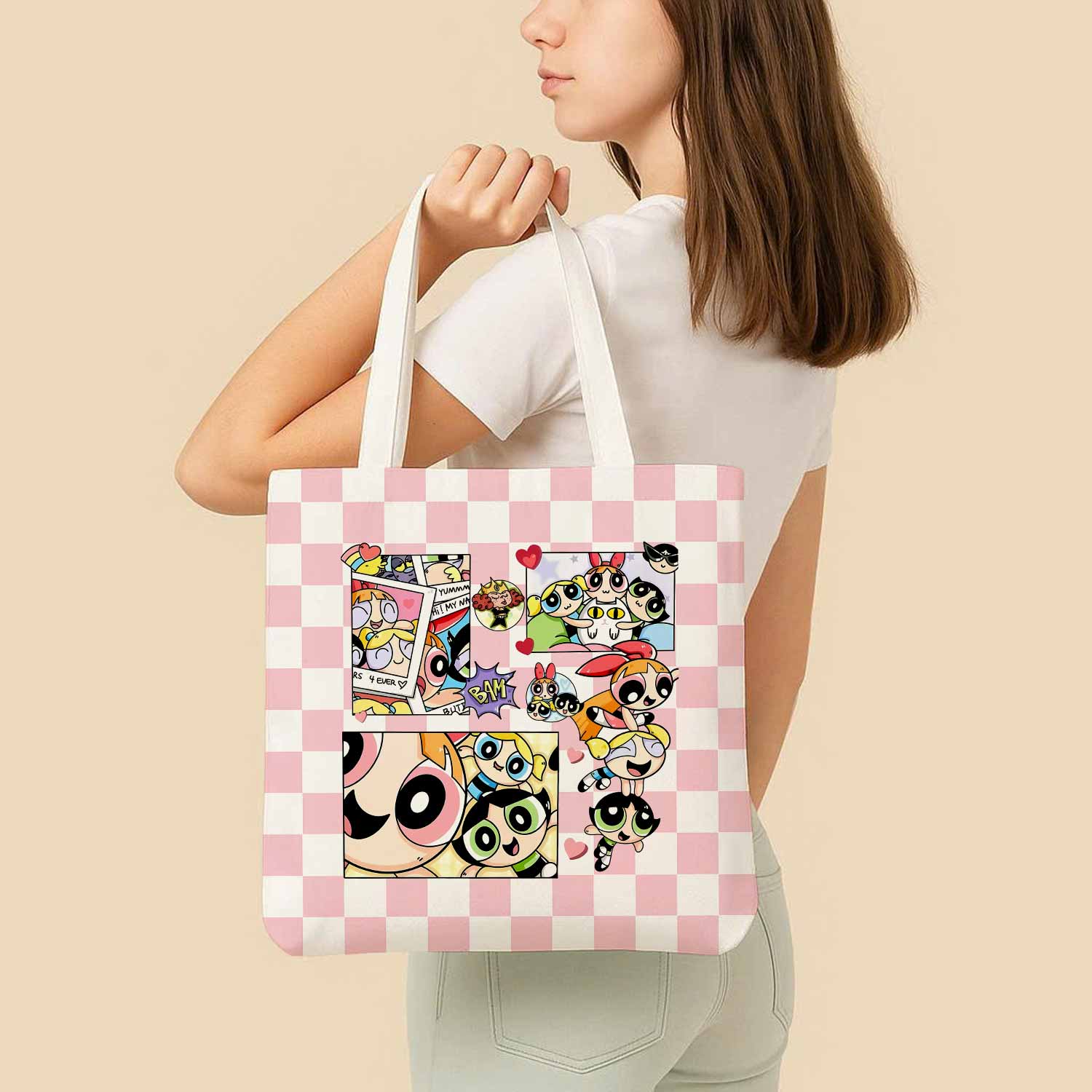 The Powerpuff Girls Canvas Bag with Shoulder Strap