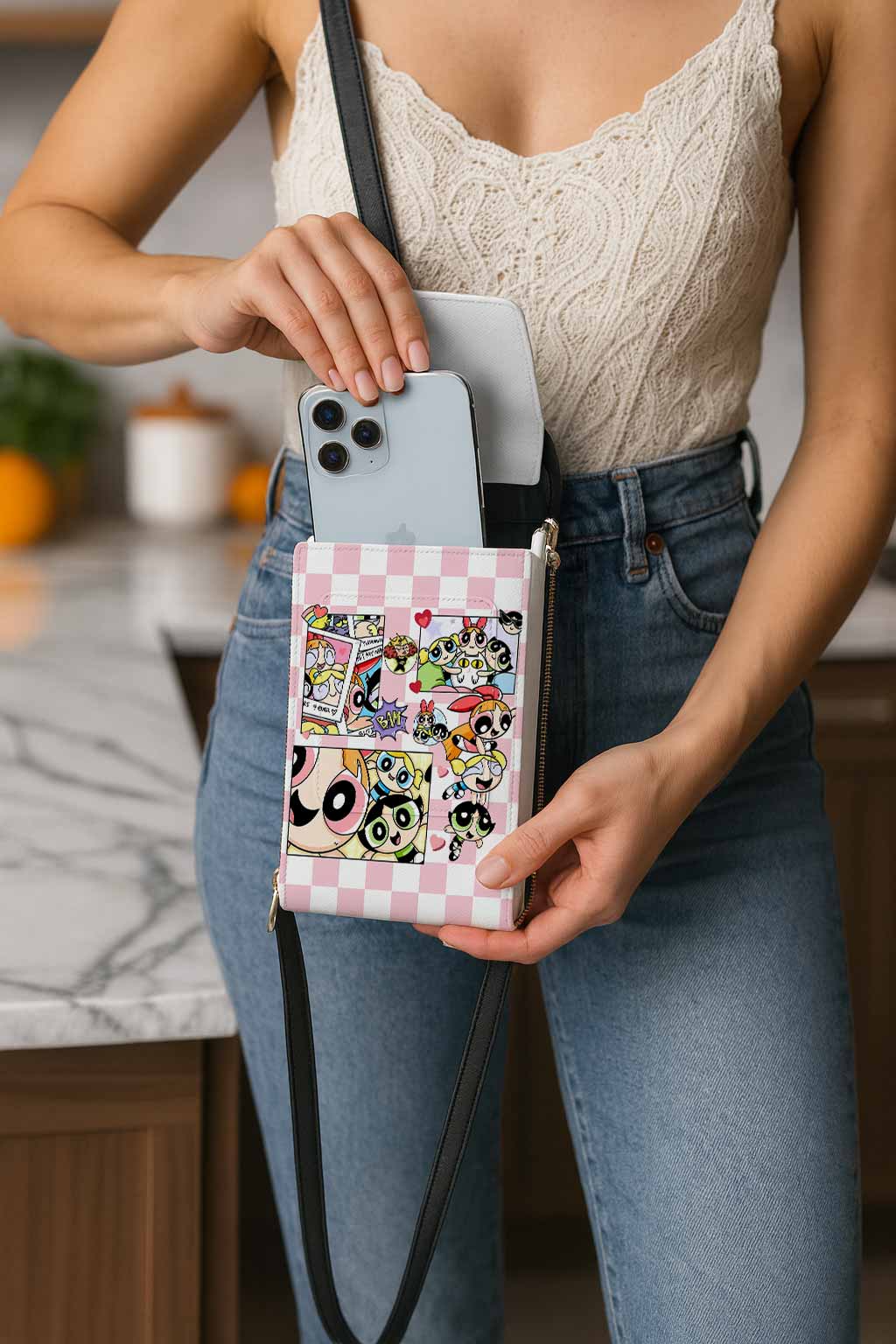 The Powerpuff Girls Mobile Phone Chest Bag