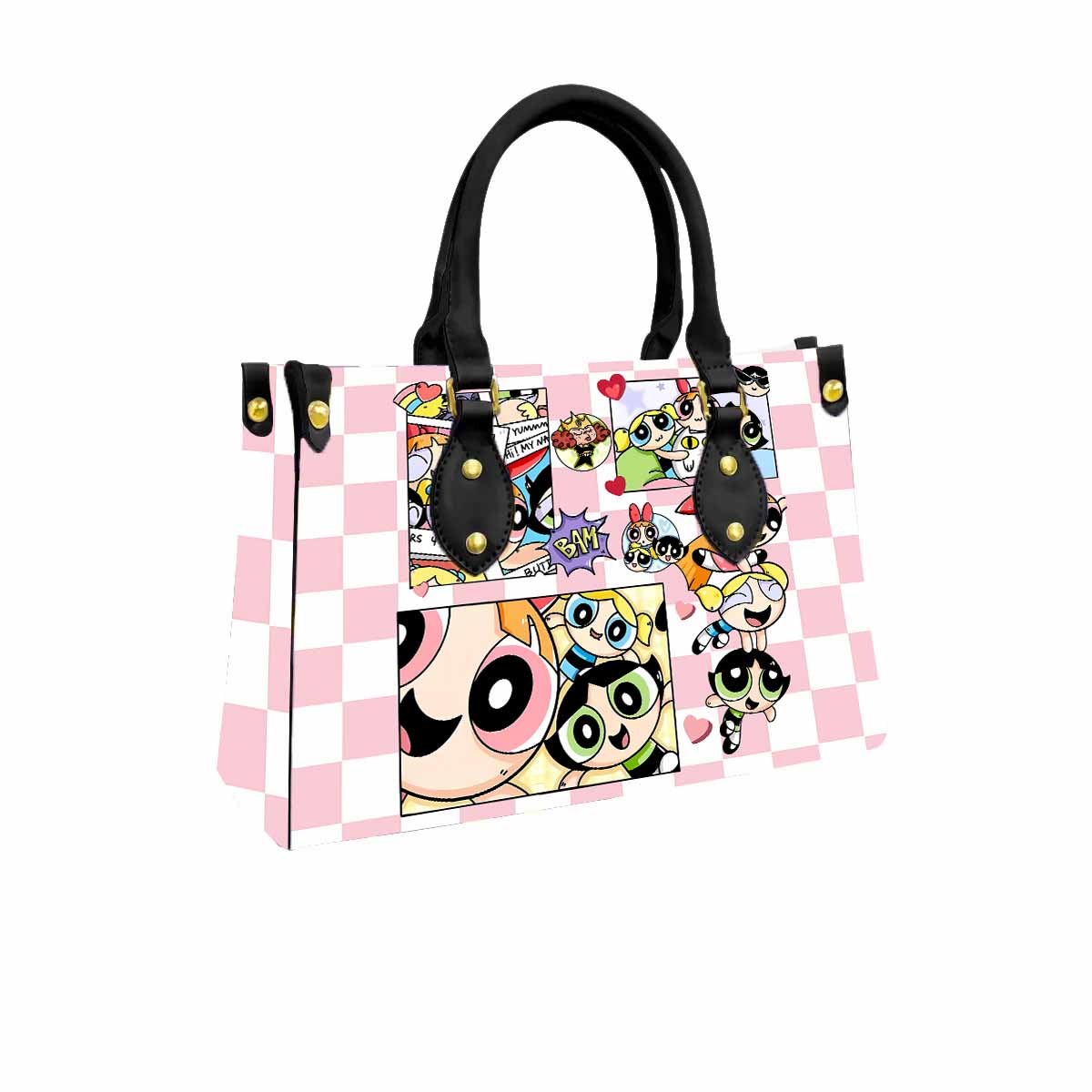 The Powerpuff Girls Women Tote Bag with Black Handles