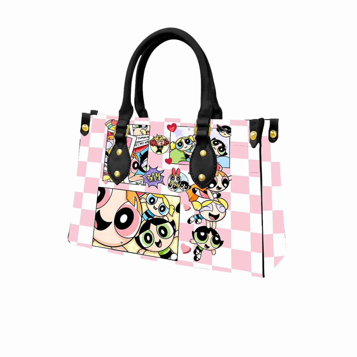 The Powerpuff Girls Women Tote Bag with Black Handles